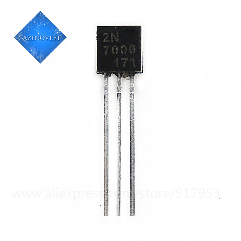 20 Mảnh 2N7000 TO92 MOSFET Tín Hiệu Nhỏ 200 mAmps, 60 Volts N-Channel TO-92 Mới Còn Hàng