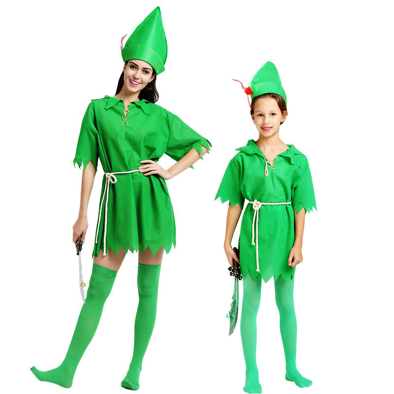 Peter Pan Costume St. Patrick's Day Elf Costume Adult Men And Women Pan Robin Hood Masquerade Dress