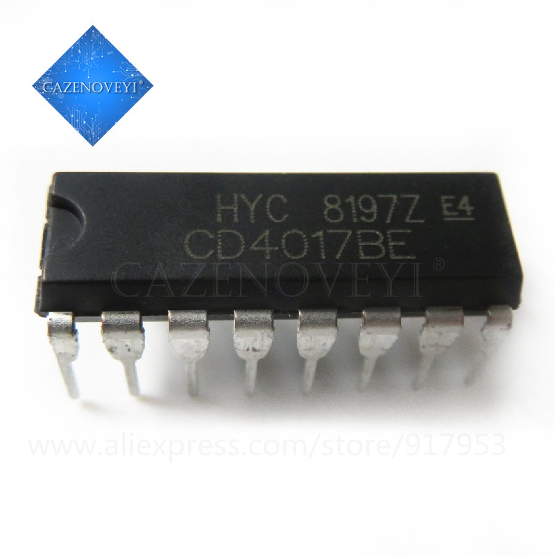 10 Cái CD4017BE DIP16 CD4017 DIP CD4017B IC Chip IC mới và nguyên bản