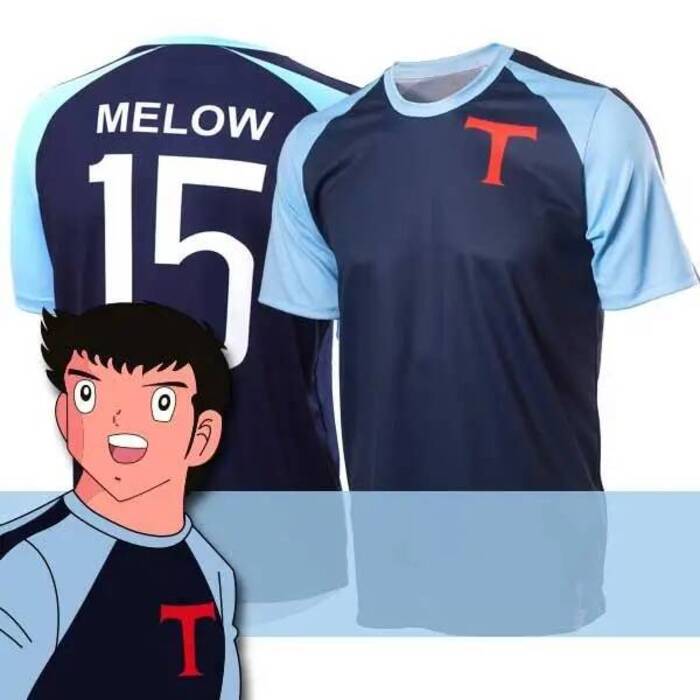 3D Tsubasa Trường Nansheng Olive Và Benji Bộ Dụng Cụ Jersey Hoạt Hình Thuyền Trưởng T Áo Sơ Mi Thể T