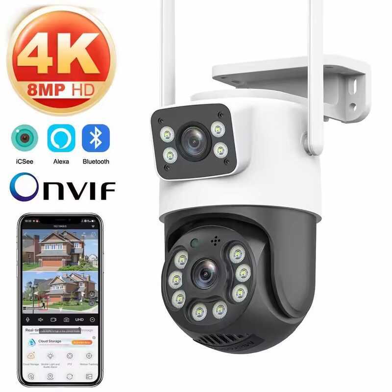 Icsee Dual Lens Dual Eyeball Linker Camera giám sát không dây Home Remote Camera điện thoại di động
