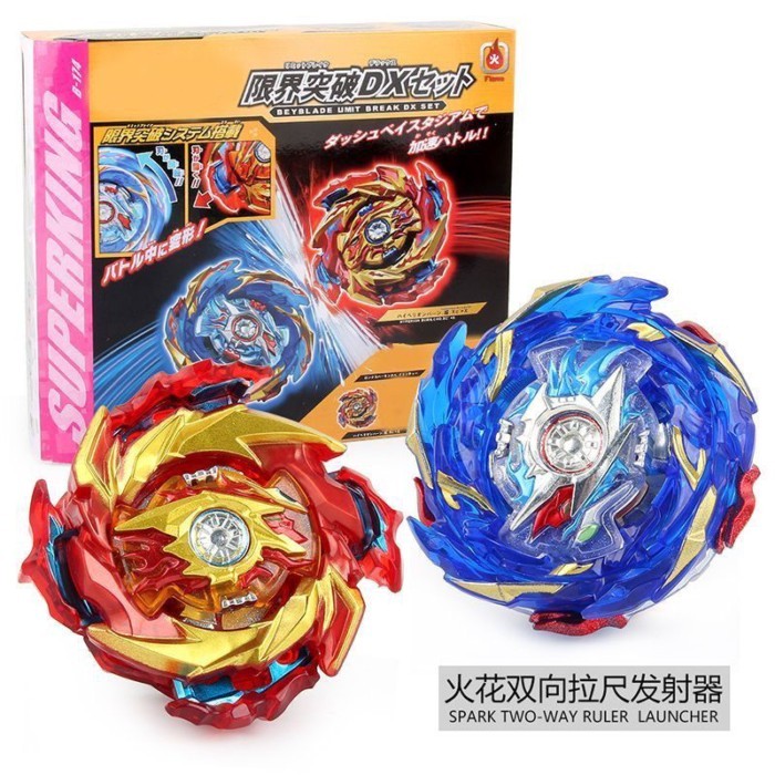 Nổ Beyblade Super King B174 Nổ Beyblade Limit Đột Phá DX Bộ Có Bugi Đôi Kéo Thước
