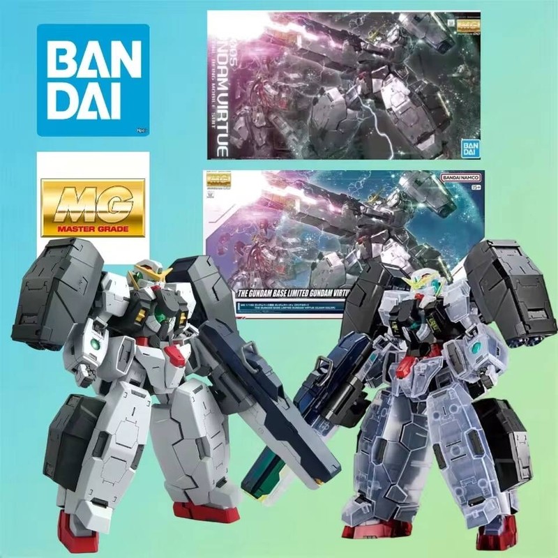 Bandai MG 1/100 Virtue & Base Limited Clear Color Model Kit Gundam 00 Lắp ráp Gunpla Đồ chơi Quà tặn