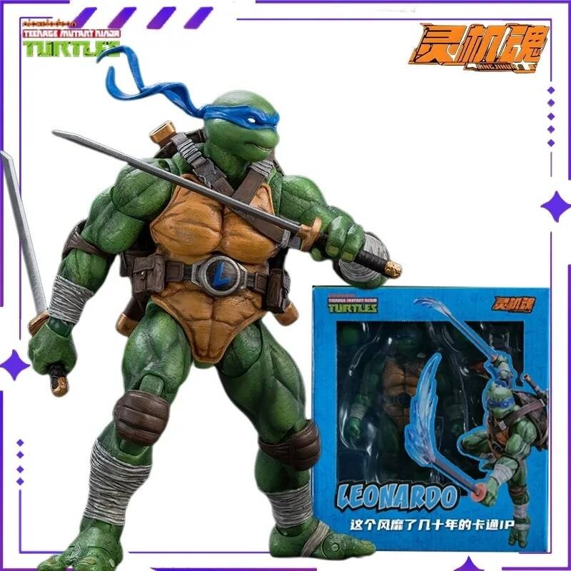 Mô hình đồ chơi búp bê di động Anime Ninja Rùa Raphael Leonardo chính hãng, quà tặng sưu tầm