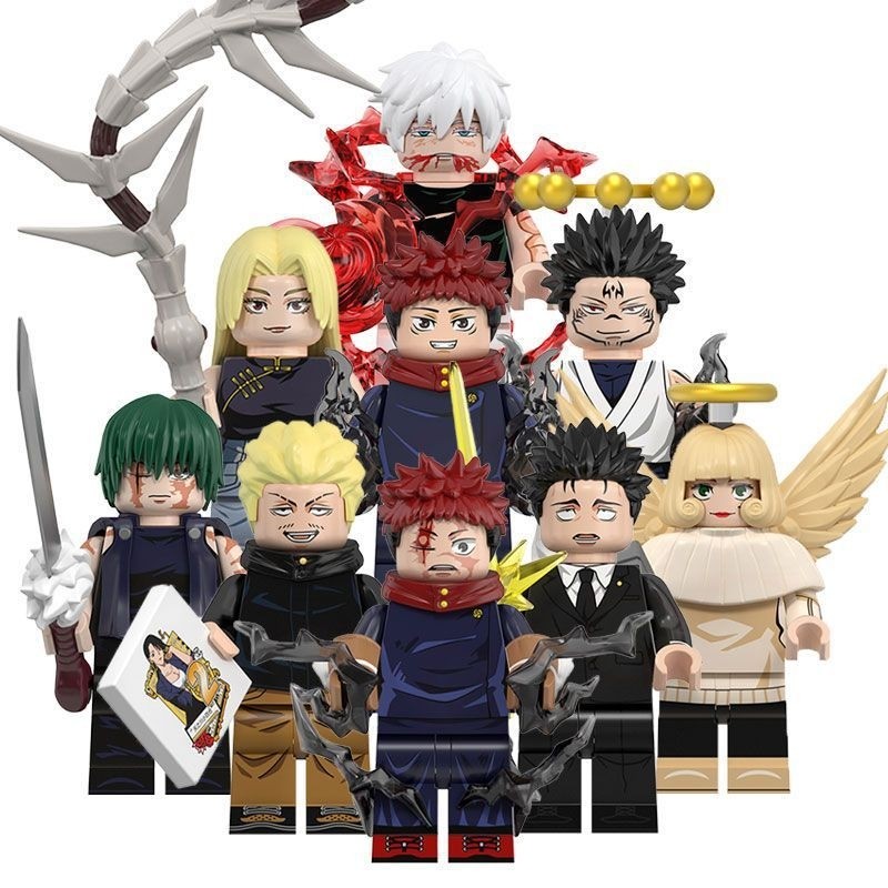 Tương thích với Lego Minifigures Spell Fighting Series Gojo Gosu Nuo Khối xây dựng lắp ráp giáo dục 