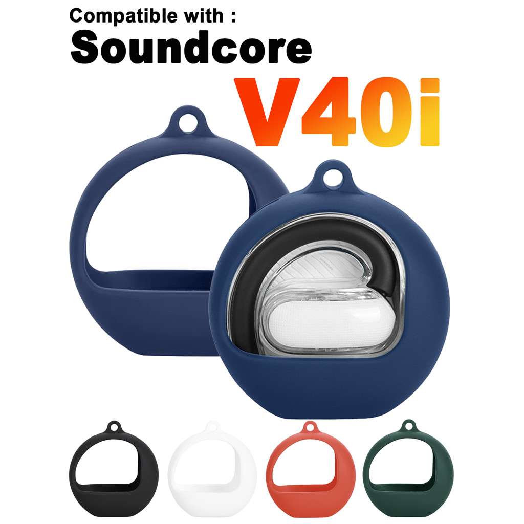 Dành Cho Tai Nghe Anker SoundCore V40i Vỏ Bảo Vệ Silicon Chống Sốc Mềm Có Móc Khóa