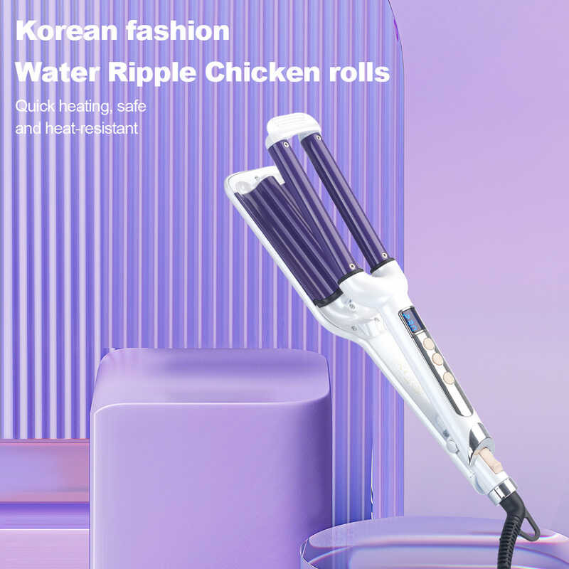 Cuộn Trứng Uốn Thiết Bị Sắt Nhỏ Perm Trứng Cuộn Dính Uốn Tóc Sắt Nước Ripple Stick Đầu Cuộn Lớn Ba Ố