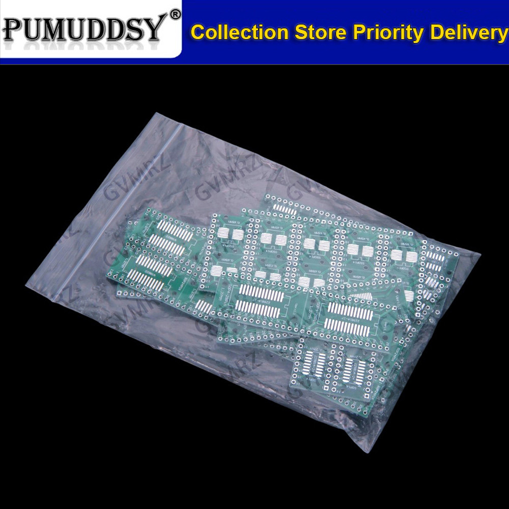 70 Chiếc 7Values IC adapter Board Mỗi 10 Chiếc 8 10 14 16 20 24 28 SMT Sang DIP Qua Lỗ