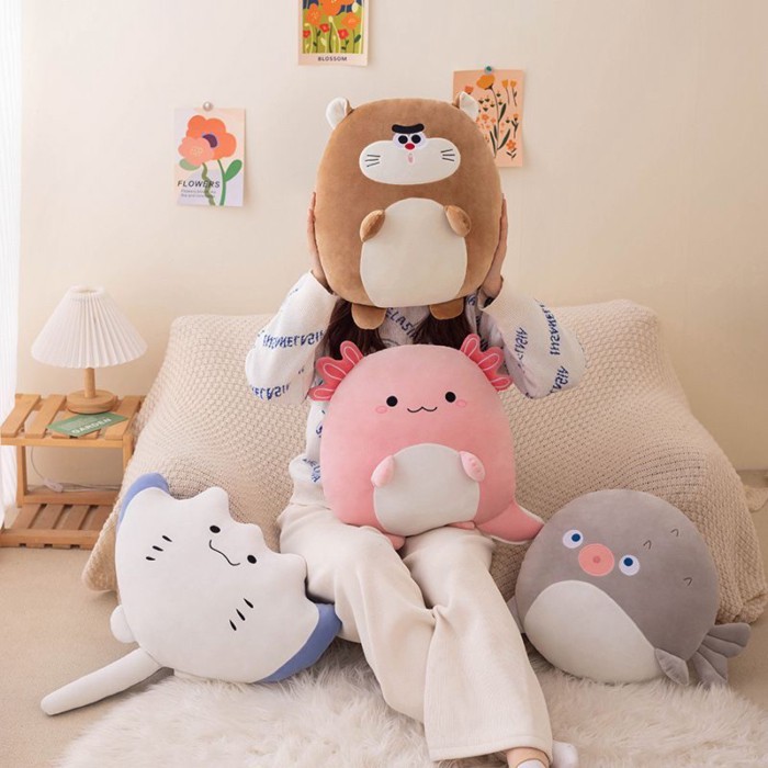 Hiyou Gối Động Vật Hàng Loạt Động Vật Biển Búp Bê Sofa Đệm Đồ Chơi Sang Trọng