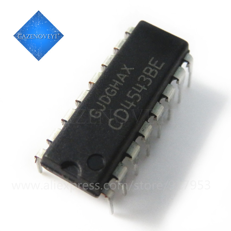10 Cái CD4543BE DIP16 CD4543 DIP 4543BE DIP-16 IC mới và nguyên bản Còn hàng