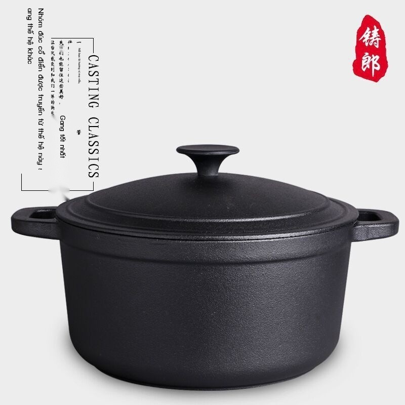 [  ] Nồi gang đúc kiểu xưa, nồi súp, nồi gang truyền thống, nồi hầm, lò Hà Lan, nồi g