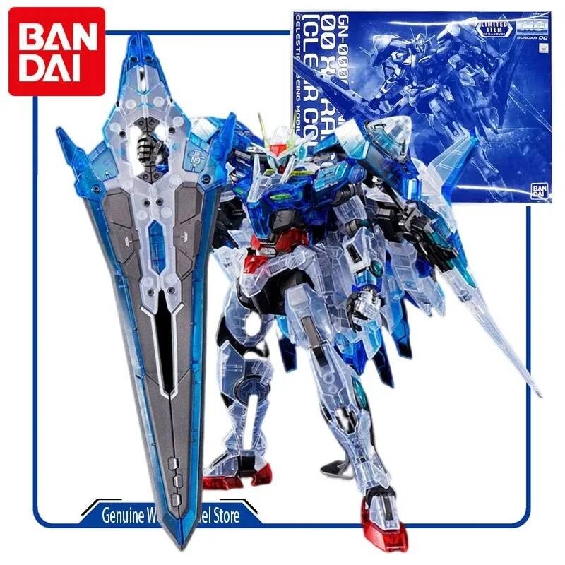 Bộ Bandai GUNDAM MG PB 00 XN Raiser phiên bản màu 1/100, hình lắp ráp nhân vật hành động anime, đồ c