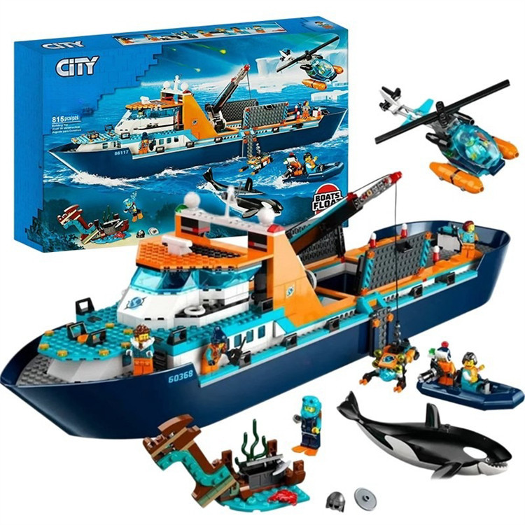 (Giá Hủy Diệt) Tương thích với LEGO 60368 City Polar Giant Ship, tàu thám hiểm nổi Orca, đồ chơi lắ