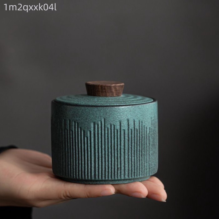 [Đa Năng] Hũ đựng trà mini bằng gốm sứ phong cách cổ điển, hũ đựng đồ bằng gốm sứ di động, thích hợ
