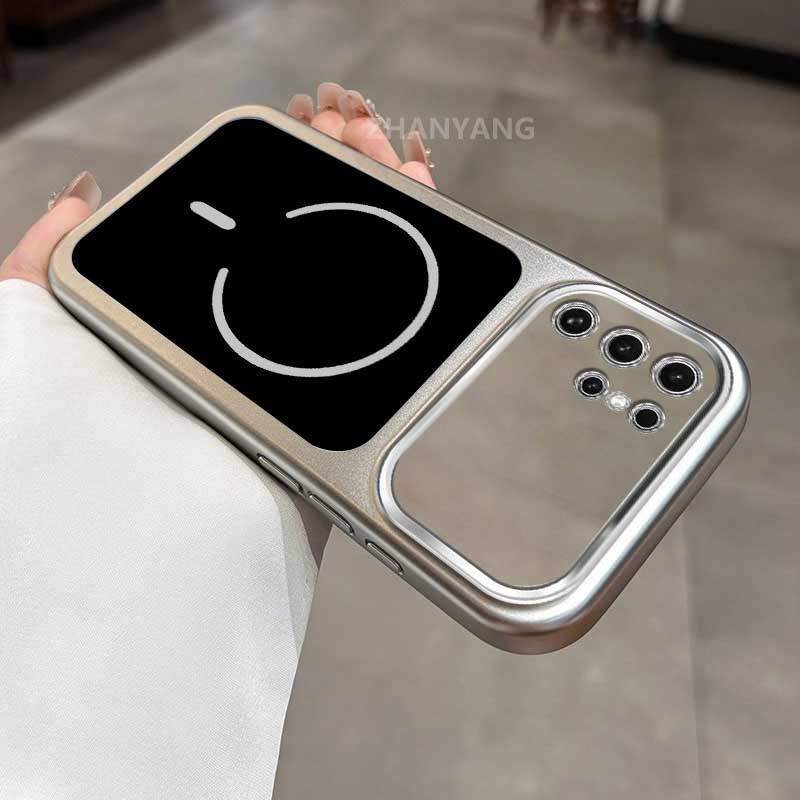 Ốp Lưng Dành Cho Samsung S24 FE S24 Plus S24 S24 Ultra Mạ Điện Trong Suốt Lớn Màu Cửa Sổ Nền Điện Th