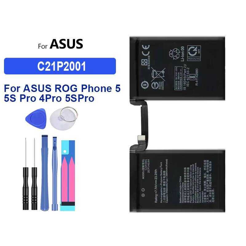 Dành Cho ASUS ROG Điện Thoại 5 5S Pro 4Pro 5SPro ZS673KS I005DA I005DB C21P2001 bty 3000mAh