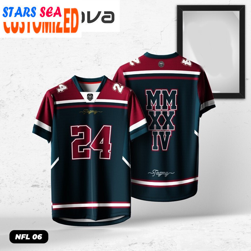 Miễn phí tùy chỉnh tên cho áo jersey NFL 2025 nam/nữ