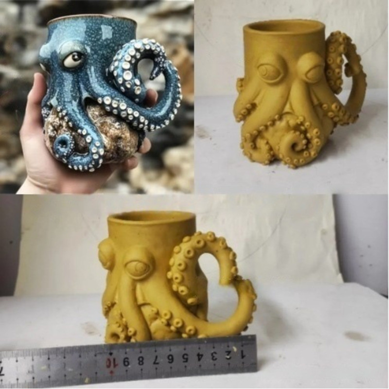 Sáng tạo mới Sinh vật đại dương Octopus Mug Sea Life Octopus Cup