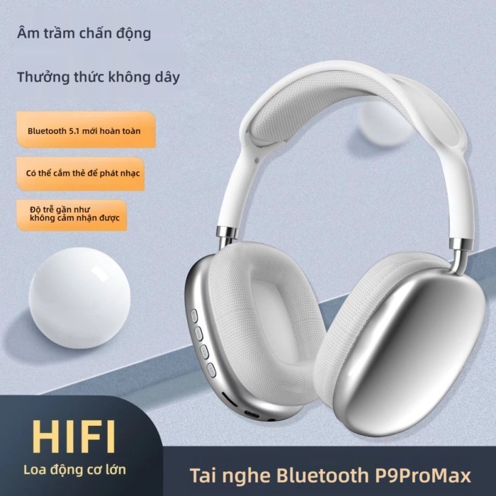 Huaqiangbei Tai nghe chơi game Bluetooth không dây P9max gắn trên đầu điện thoại di động giảm tiếng