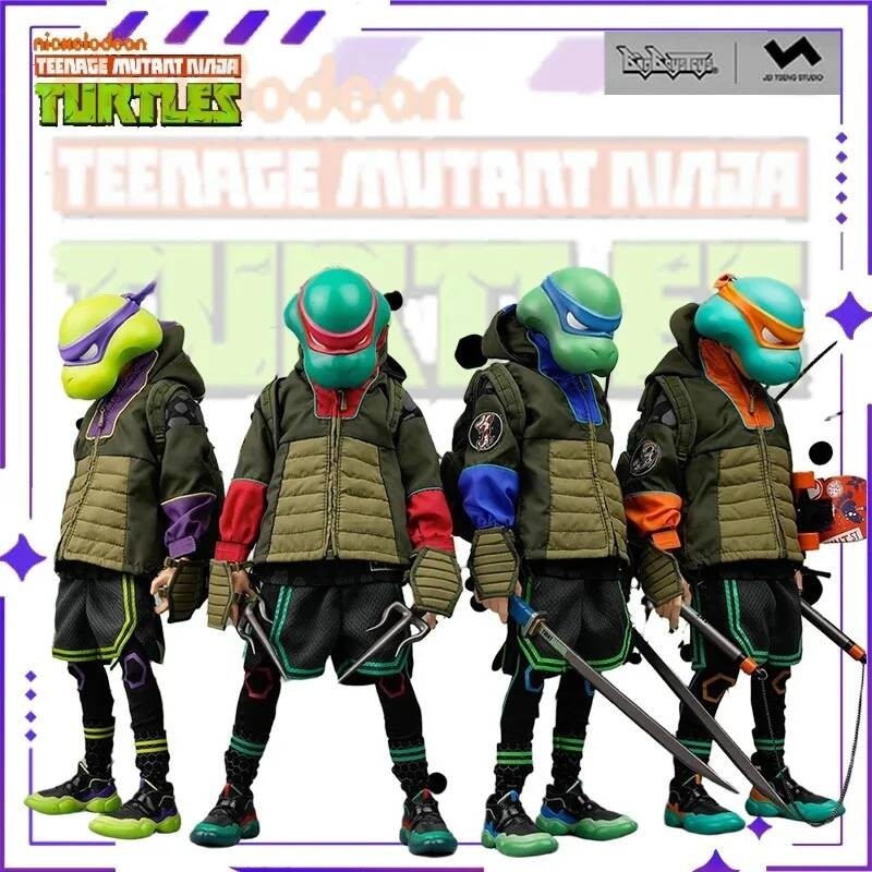 J. T STUDIO TMNT Leonardo DiCaprio, Michelangelo, Teenage Mutant Ninja Turtles, Mô hình búp bê di độ
