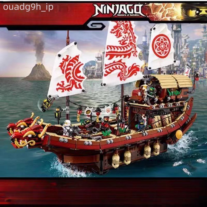 [Mẫu mới] Tương thích với bộ LEGO Ninjago, mô hình nhân vật tàu rồng Destiny Bounty, đồ chơi giáo d