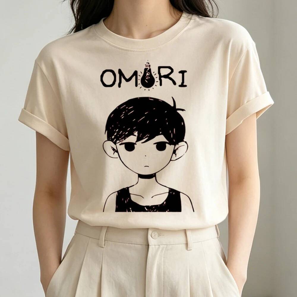 Omori Áo Sơ Mi Nữ kawaii Cảnh harajuku manga vintage Áo Sơ Mi Dễ Thương Ngộ nghĩnh Retro meme cuteco
