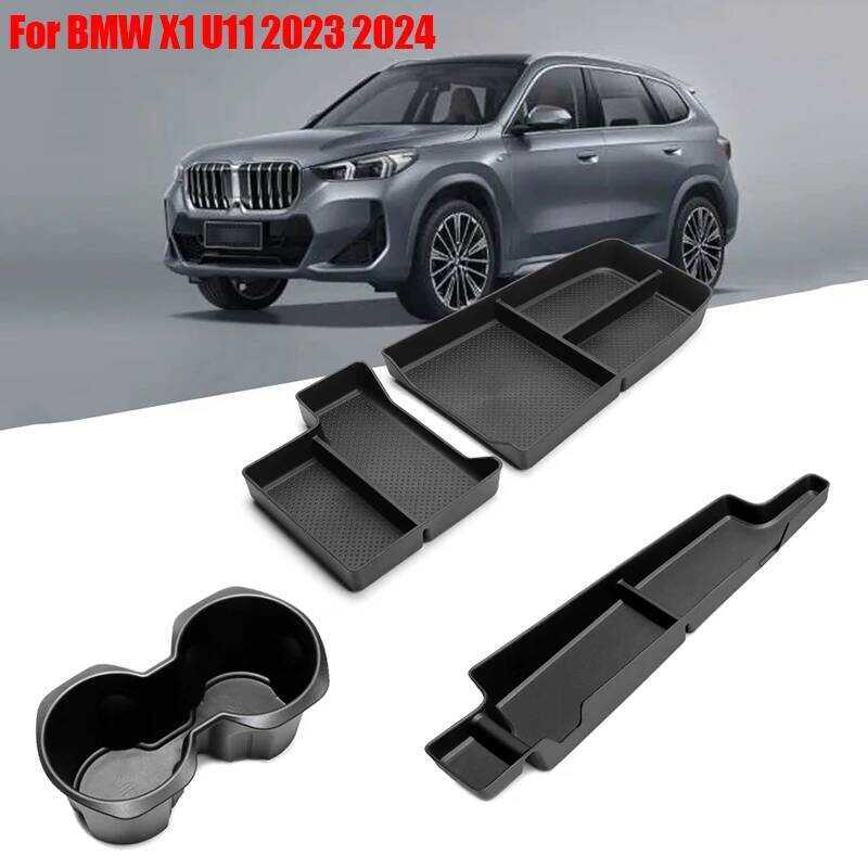 Dành Cho Xe BMW X1 Center 2023 2024 U11 Dưới Tổ Chức Khay TPE Dưới Bảng Điều Khiển Hộp Bảo Quản Cốc