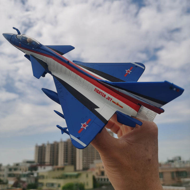 HOT- [ Ảnh thật ] J10 Hiệu suất Máy bay Model J10 Hợp kim J10 Máy bay chiến đấu Đồ trang trí Quân đ