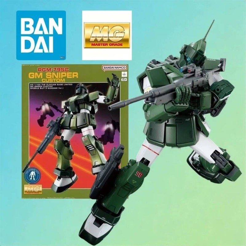 Bandai MG 1/100 Base Limited GM Sniper Custom Z Gundam Ver.Bộ mô hình nhựa Gunpla lắp ráp, đồ chơi n