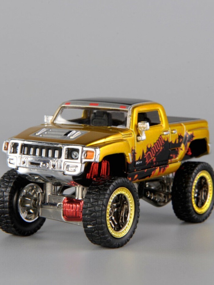 Ngoại Thương Hợp Kim Xe 1 / 64 Hummer H2 Hummer Bánh Xe Lớn Ngoài Đường Xe Đồ Chơi Cao Xe Mô Hình