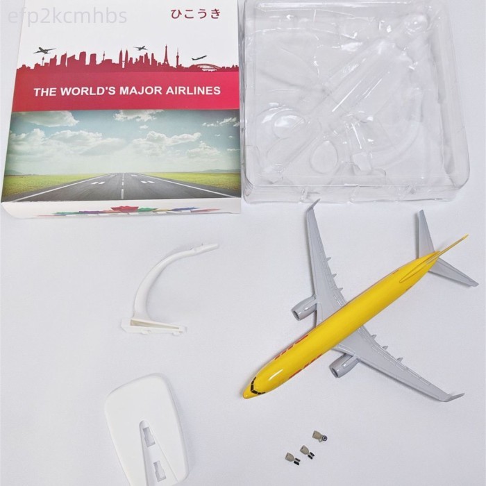 [HÀNG MỚI VỀ] 20cm Có bánh xe, có thể trượt được. DHL Vận tải hàng không B737-800DHL Mô hình máy b