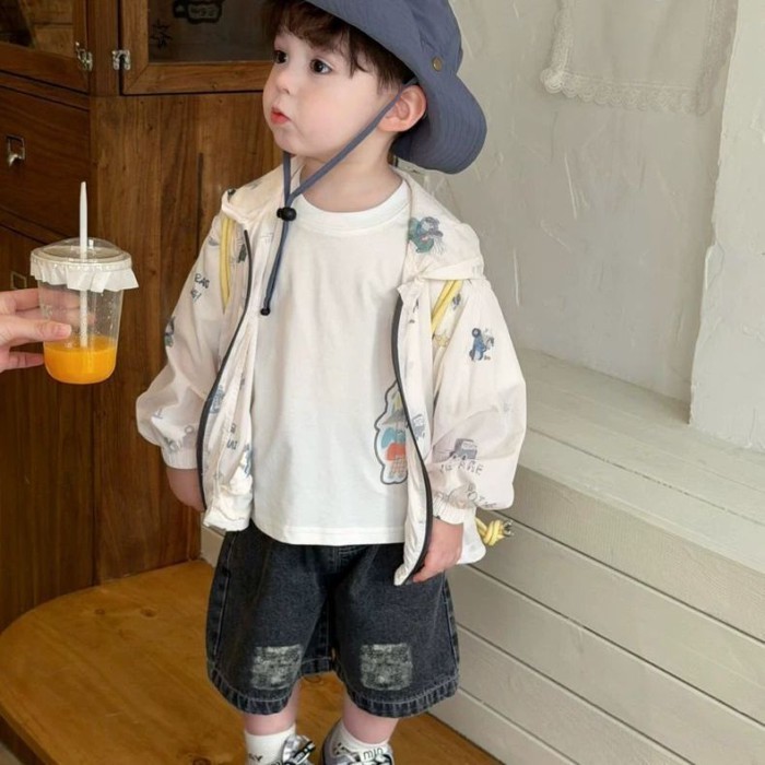 Boys' Sun Protection Clothing, Children's Summer Clothing, New Lightweight Anti-UV Jacket, Ba