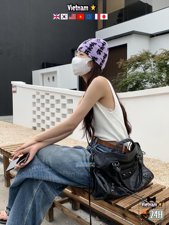 『CUPON』Paris Đinh Tán Xe Máy Túi ABG Hot Girl Túi Cao Cấp Công Suất Lớn Thường Ngày Đeo Vai Đa Năng