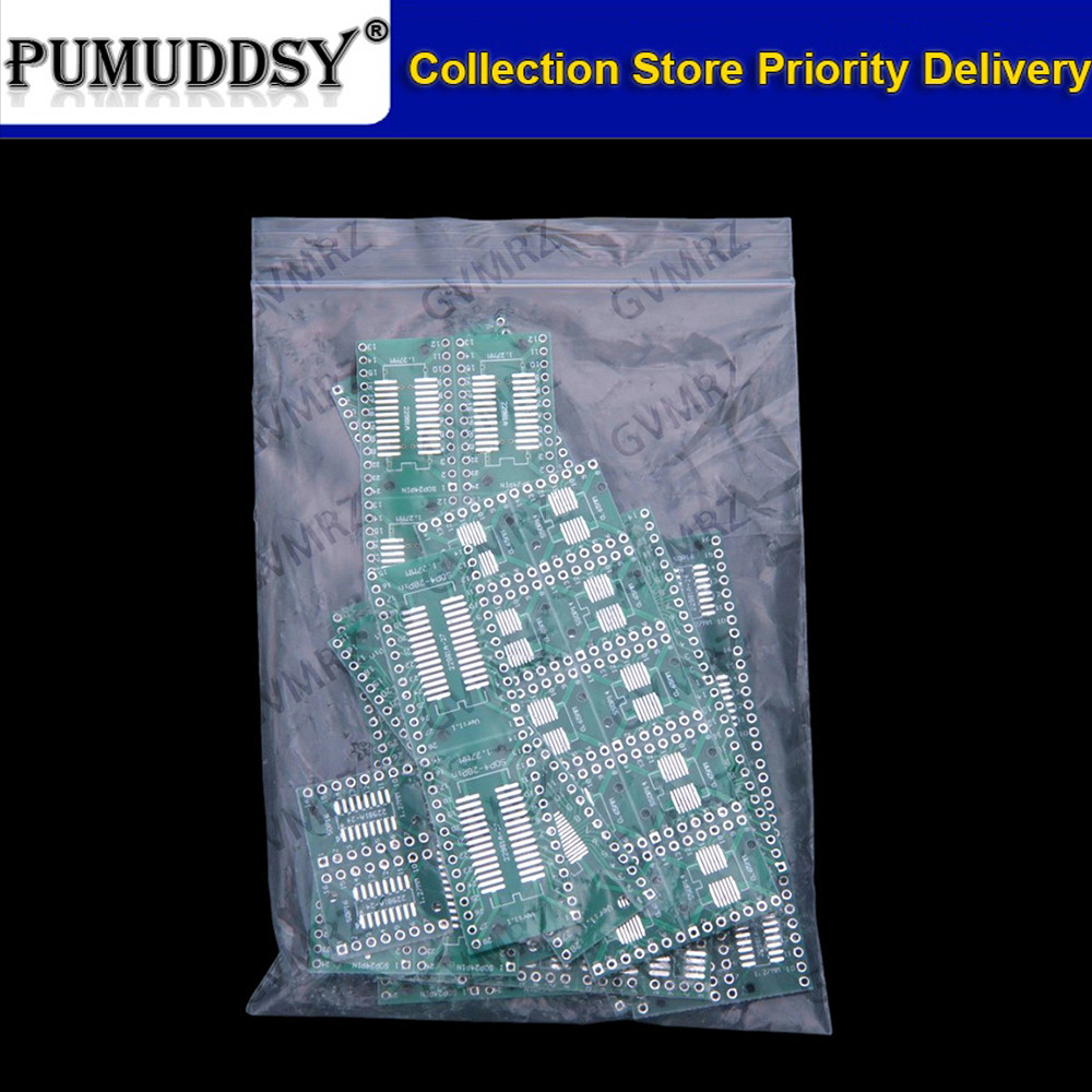 70 Chiếc 7Values IC adapter Board Mỗi 10 Chiếc 8 10 14 16 20 24 28 SMT Sang DIP Qua Lỗ