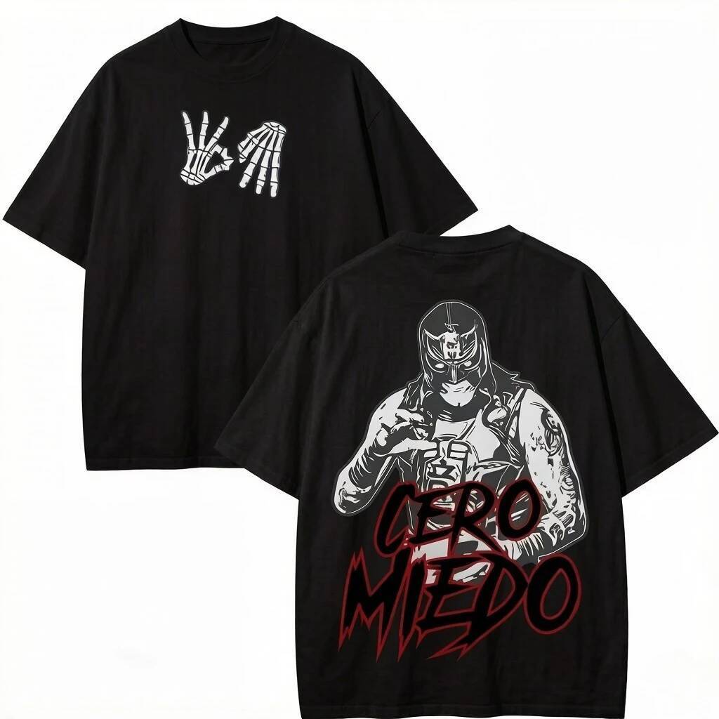 Penta El Zero Miedo Merch Tracklist Cotton Tee Mùa Hè Nam Nữ Thời Trang HipHop Vintage Rửa Ngắn