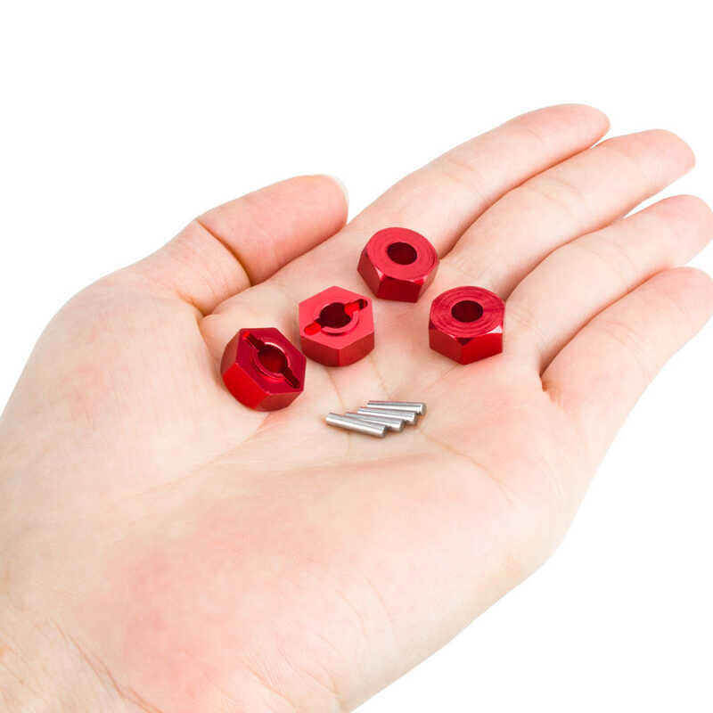 4 Nhôm 12MM Bánh Xe Lục Giác Hub Adapter Có Lỗ 5 Mm Cho MJX Hyper Go 16207 16208 16209 1 / 14 RC C