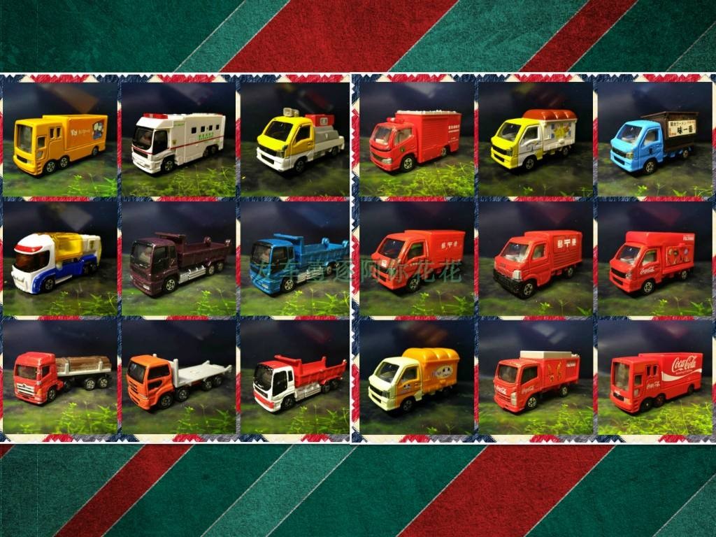 TOMY TOMY TOMICA TOMICA Kỹ Thuật Xe Tải Xe Tải Bưu Chính Cola Xe Tải Đổ Một Sơn Nhỏ Rơi Ra Khỏi In M