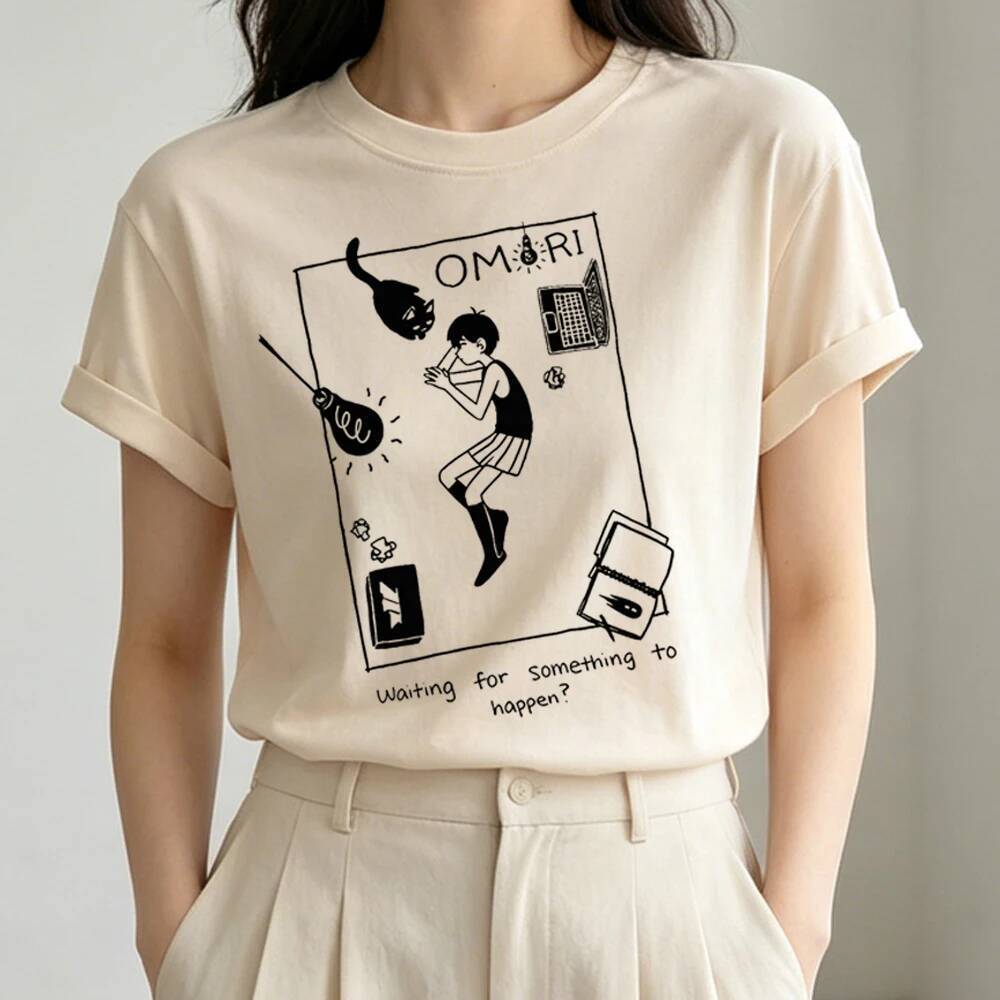 Áo thun Omori nữ cutecore 2000s giải phóng mặt bằng bán hàng top tees cutecore party y2k gyaru cảnh