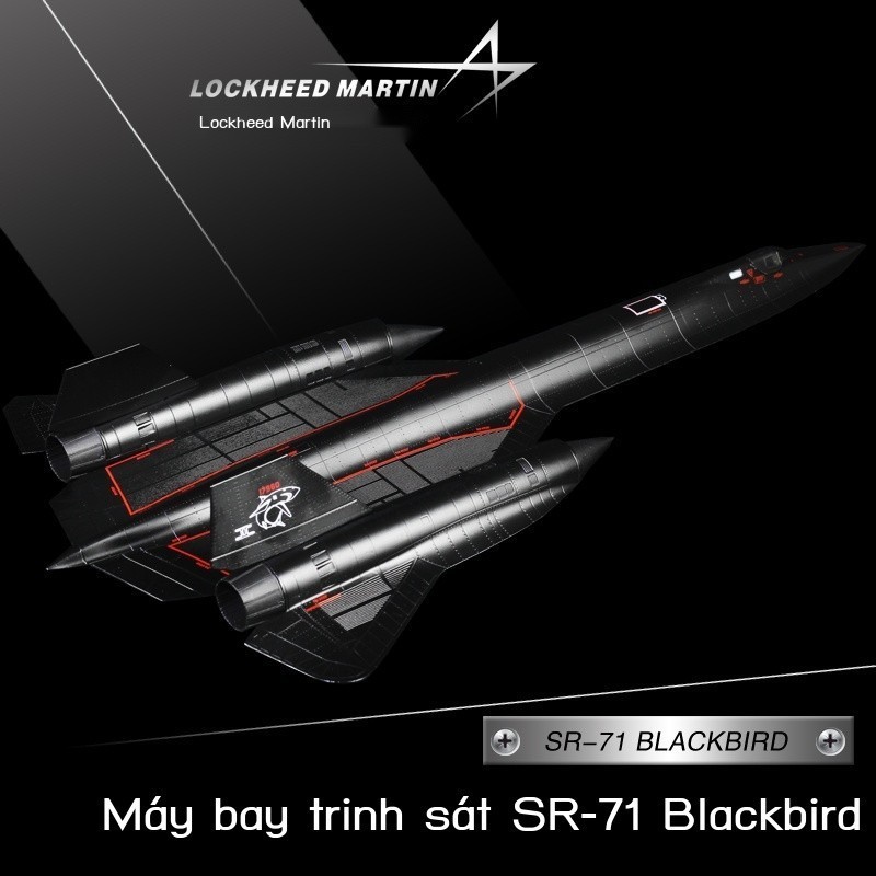 [Đa Năng] 1/72 Mỹ SR-71 Blackbird máy bay trinh sát tầm cao siêu thanh hợp kim mô hình máy bay Skun