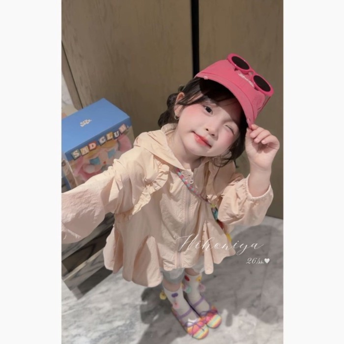 【Mohe Sun Protection Clothing】Summer New Style Girl And Baby Girl's Lotus Leaf Lace Original Y