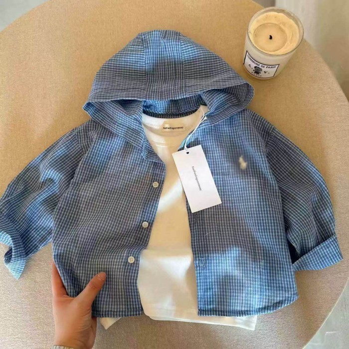 Children's Sun Protection Clothing Thin Summer New Boys Plaid Sun Protection Clothing Trendy