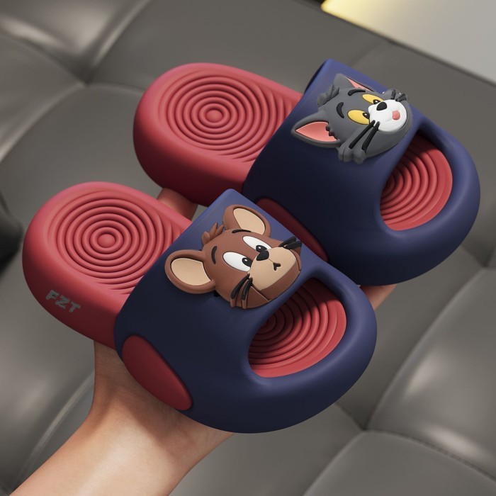 Tom And Jerry Children's Slippers Boys Summer Outer Wear 26 New Home Indoor Non-slip Parent-c