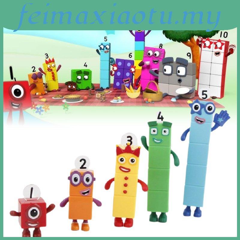 Numberblocks Pvc Khối nhân vật Đồ chơi có thể biến hình dễ thương để học tập và chơi