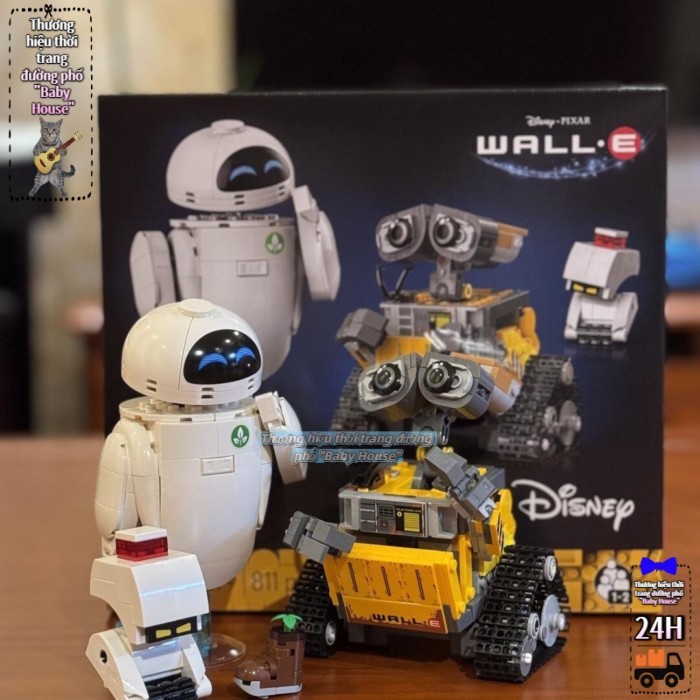 Tương thích với L/G 43279 Wall-E và Eva mô hình lắp ráp giáo dục trẻ em khối xây dựng đồ chơi quà