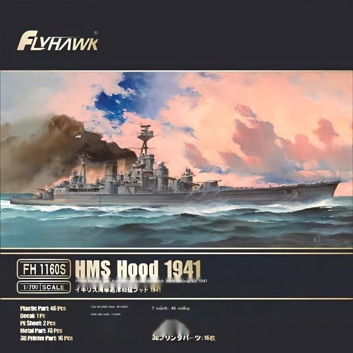 [SALE] Mô hình lắp ráp tàu chiến Eagle Soar FH1160S 1/700 HMS Hood