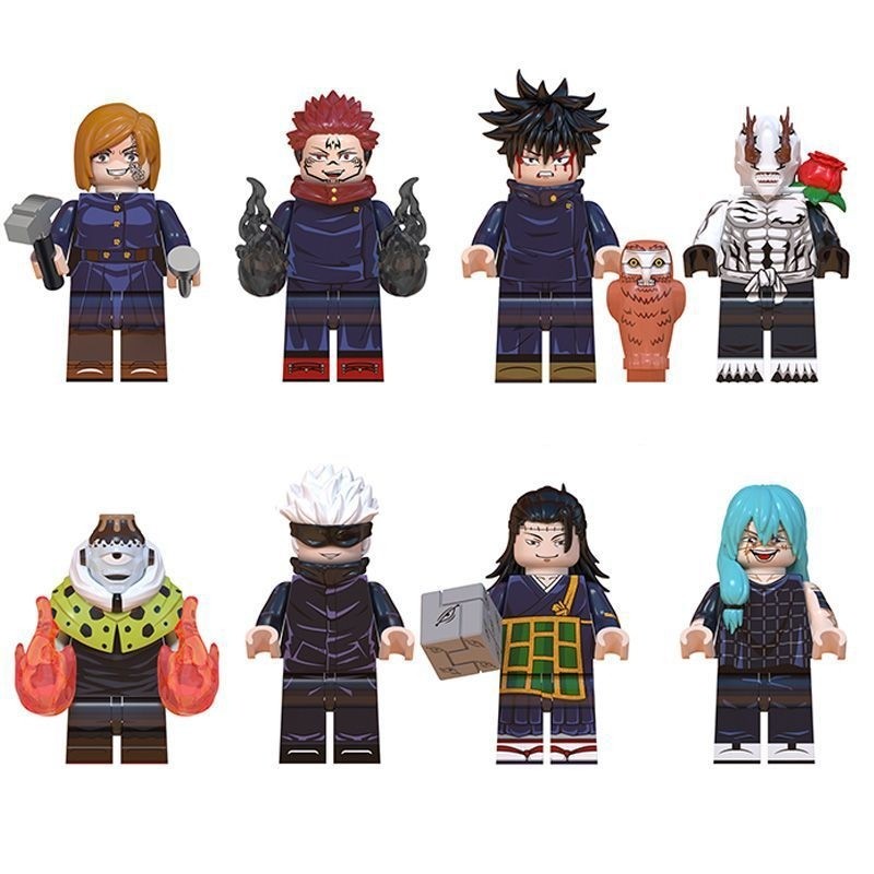 Tương thích với các nhân vật Lego Knotweed Yuren Kuroe Gojo Go Bên thứ ba Khối xây dựng lắp ráp chín