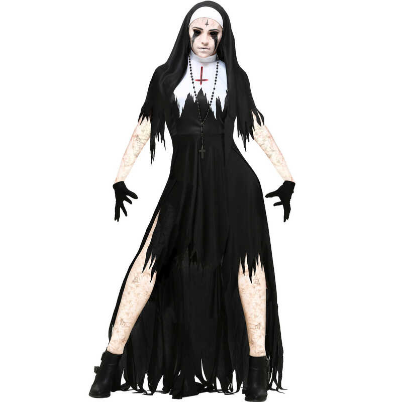 Halloween Phong Cách Mới Zombie Nun Trang Phục cosplay Zombie Ma Cà Rồng Demon Suit