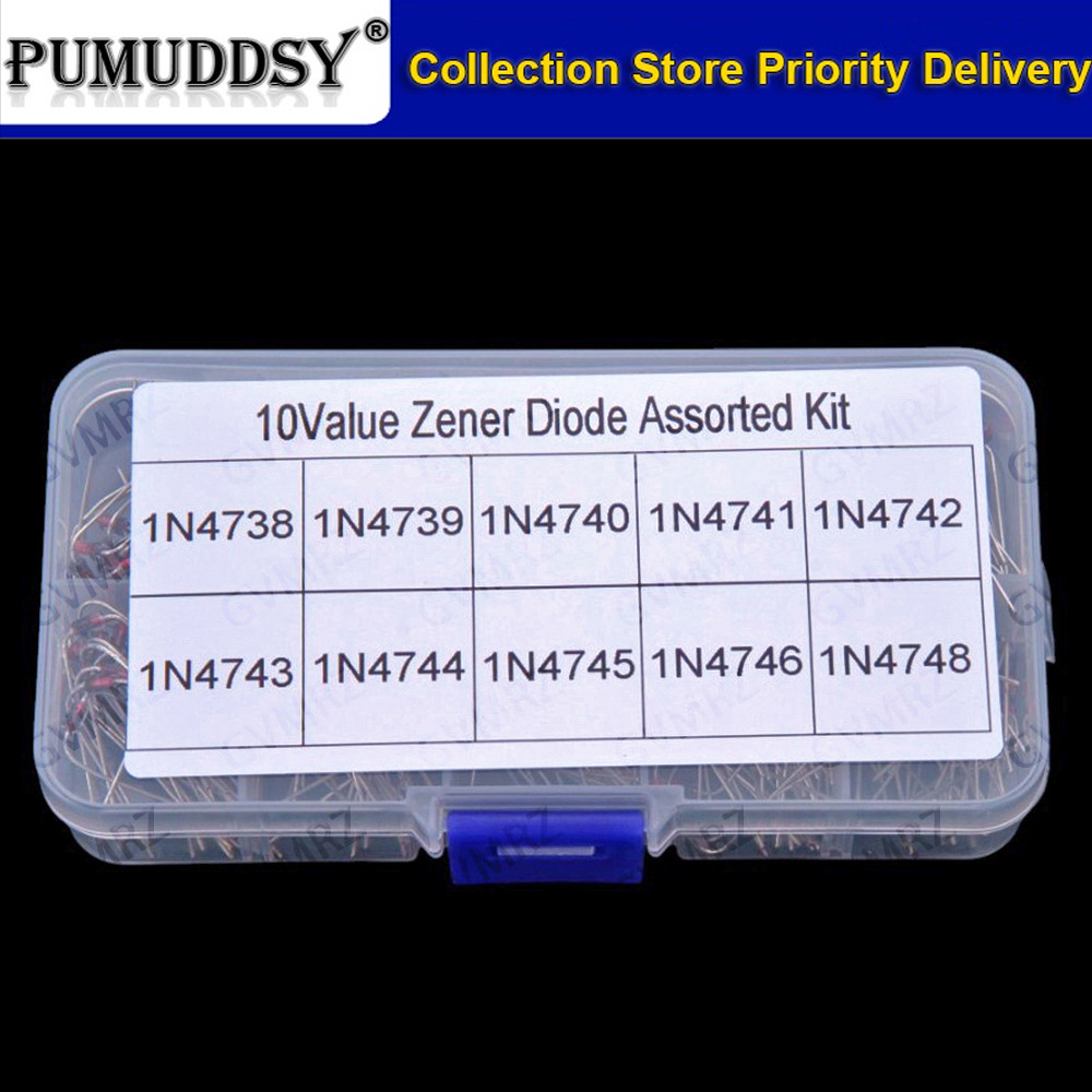 10Value Zener Diode Các Loại Bộ 1N4738 1N4739 1N4740 1N4741 1N4742 1N4743 N4744 1N4745 1N4746 1N4748