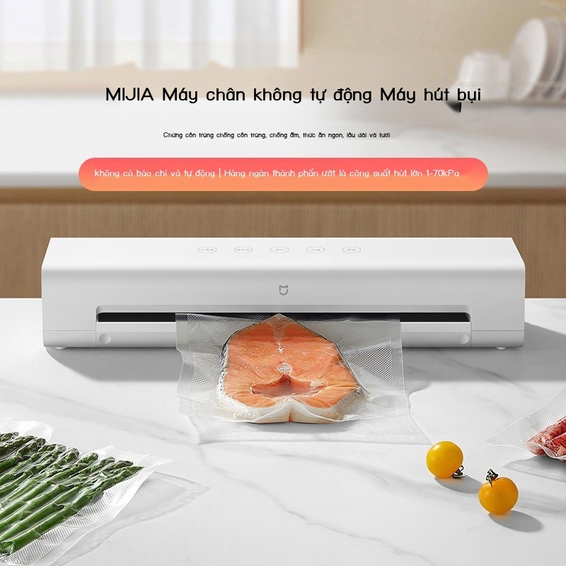 (HÀNG HOT) Máy hút chân không tự động Xiaomi Mijia, đóng gói thực phẩm nhỏ, bảo quản độ tươi, niêm 