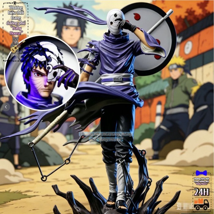 Naruto Mười Năm Trăm Ninja Obito Obito Sasuke Obito Anime Ngoại Vi Mô Hình Đồ Trang Trí Tay GK Tượn